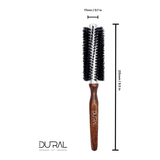 Dural Hair Brush 12 Rows Wood/Steel Pure Wild Boar Bristles - Tekeno