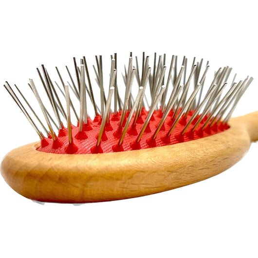 Dural Hair Brush Beech Wood Oiled Steel pins without ball tips - Tekeno