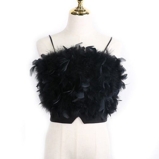 Camiseta de Verano con Escote Envolvente y Detalles de Plumas - Image 8