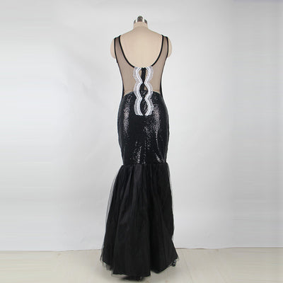 Vestido de Noche Elegante con Lentejuelas y Espalda Descubierta - Image 3