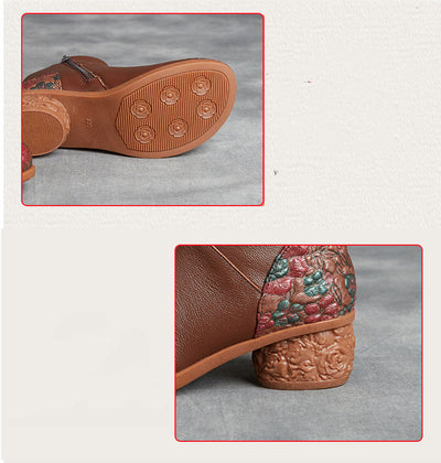 Zapatos de Cuero Genuino para Mamá con Forro de Algodón y Terciopelo - Image 9