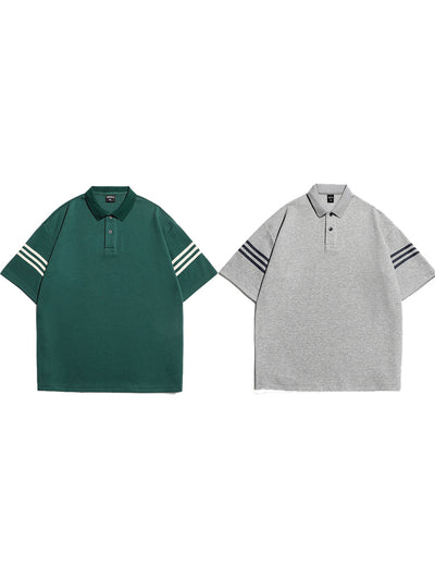 Playera Estampada con Letras y Rayas para Hombre - Estilo Personalidad - Image 10