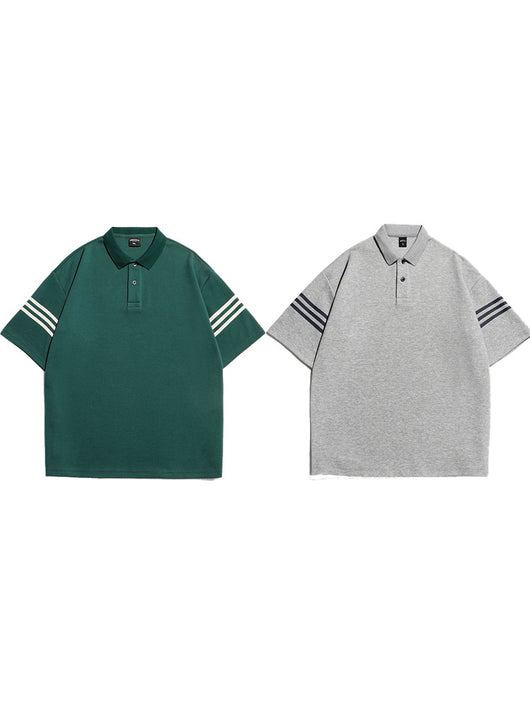 Playera Estampada con Letras y Rayas para Hombre - Estilo Personalidad - Image 10