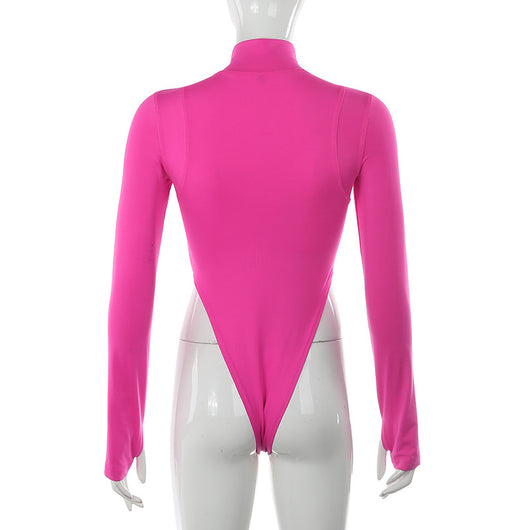 Body Cuello Alto Ajustado con Detalle de Letras - Image 11