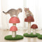 Rascador para Gatos de Lino Natural con Diseño de Hongo