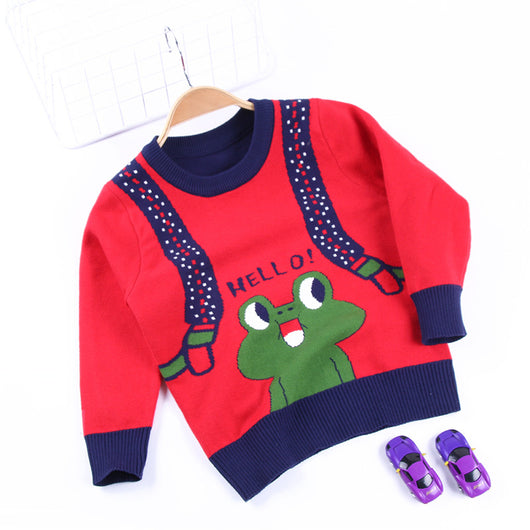 Suéter Tejido de Rana con Tirantes Ajustables para Niños - Image 10