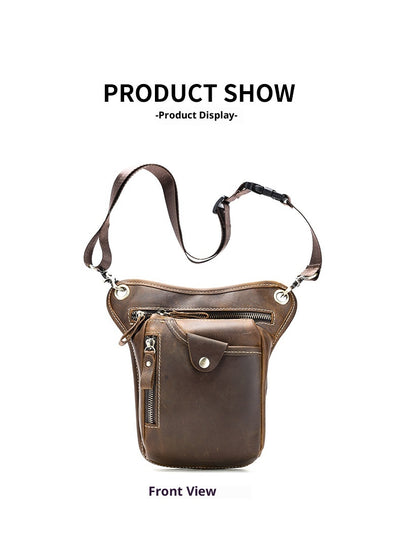 Bolsa Táctica de Pierna en Cuero y Mezclilla para Deportes al Aire Libre - Image 8