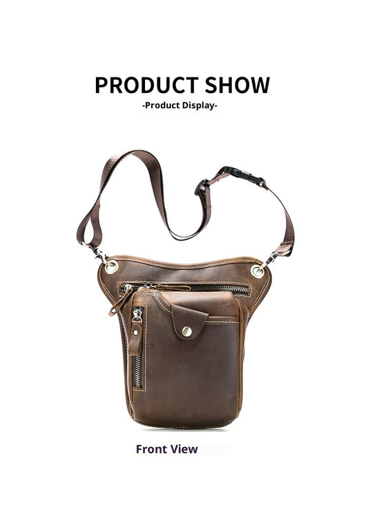 Bolsa Táctica de Pierna en Cuero y Mezclilla para Deportes al Aire Libre - Image 8