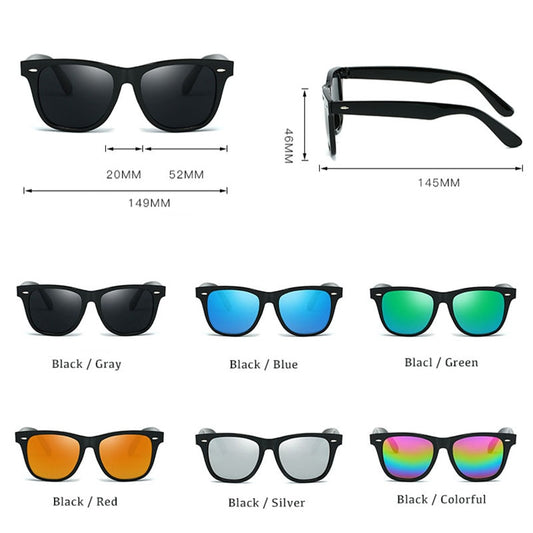 Black Wayfarer-style sunglasses with silver mirrored lenses and small gold accents on the frame. - Image 2