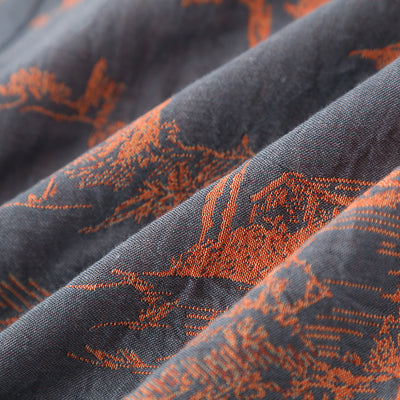 Bata Kimono Larga de Gasa de Algodón para Hombre - Image 12