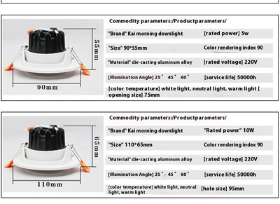 Foco Downlight LED COB Profesional para Techo 75mm - Image 8