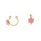 Aretes Clip Flor Chapados en Oro Real - Lujo Accesible y Estilo Delicado