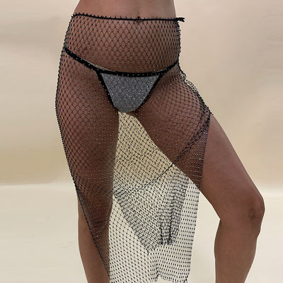 Traje de Baño Brillante con Diseño de Red de Pesca Tejida a Mano - Image 4