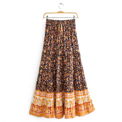 Conjunto Elegante: Blusa Estampada + Falda Midi - Image 7