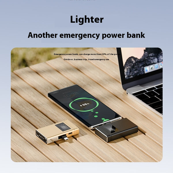 Encendedor Electrónico USB con Power Bank Dual - Diseño Metálico Premium