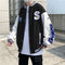Chaqueta Deportiva de Béisbol con Parches de Contraste