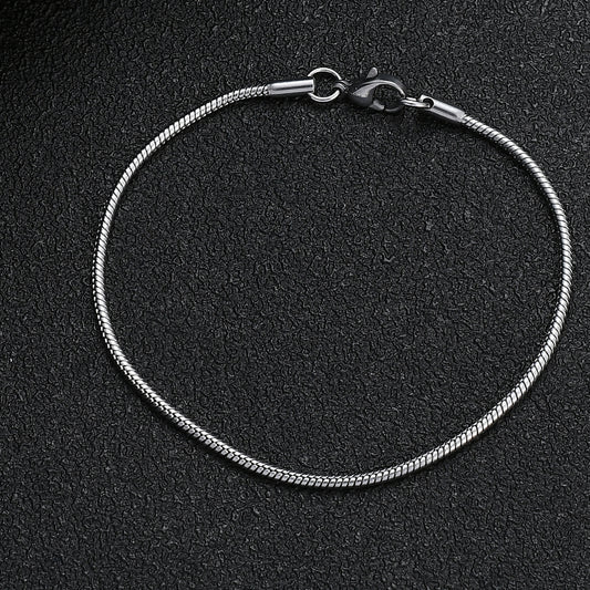 Pulsera de Plata Esterlina S925 Hombre Estilo Coreano Minimalista Personalidad
