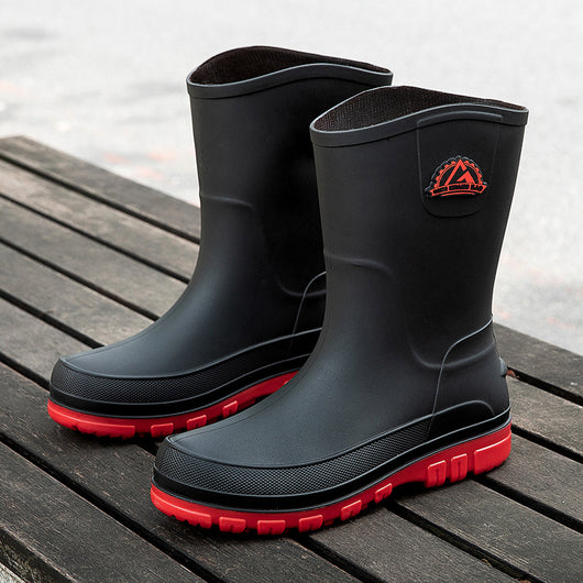 Botas de Lluvia Impermeables para Hombre con Tubo Medio y Suela Antideslizante - Image 7