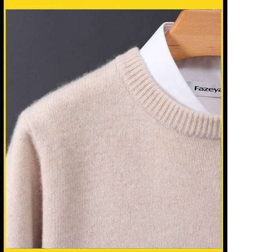 Suéter Ajustado de Cuello Redondo para Hombre - Base Térmica Tejida - Image 13