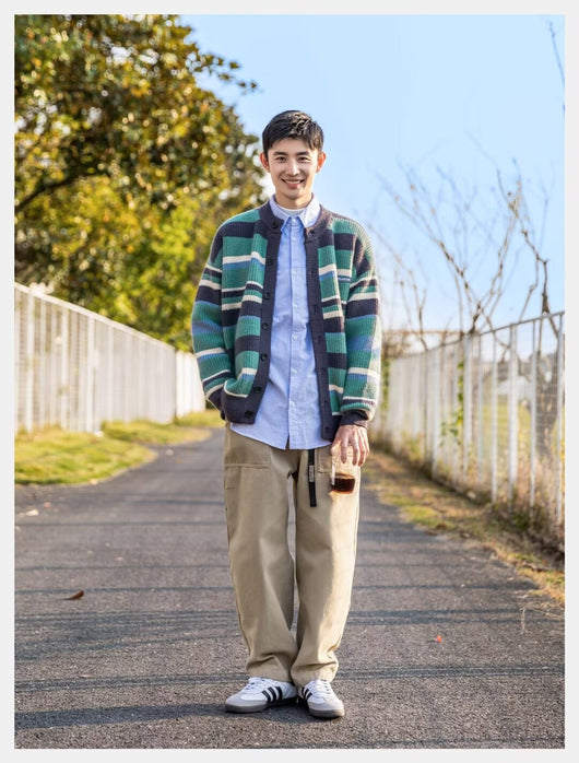 Chaqueta Deportiva Hombre con Bloques de Color a Rayas - Image 10