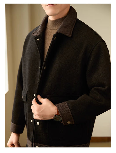 Abrigo de Solapas Cortas para Hombre - Otoño e Invierno - Image 5