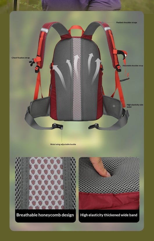 Mochila de Senderismo de Gran Capacidad Ultraligera para Hombre - Image 10