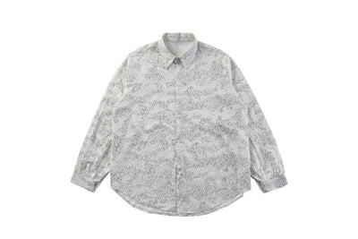 Camisa Casual de Seda Jacquard Camuflaje Brillante para Hombre - Image 3