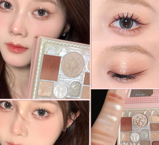 Paleta Multiusos: Sombras, Rubor e Iluminador Todo en Uno