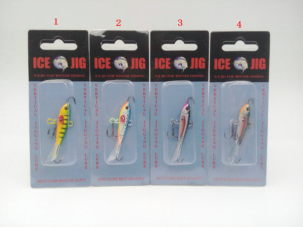 Anzuelo Artificial de Plomo para Pesca en Hielo - 4 Colores, 60mm, 10.5g