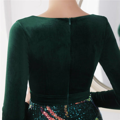 Vestido de Noche Sirena Largo con Cuentas para Mujer - Elegancia Premium - Image 16