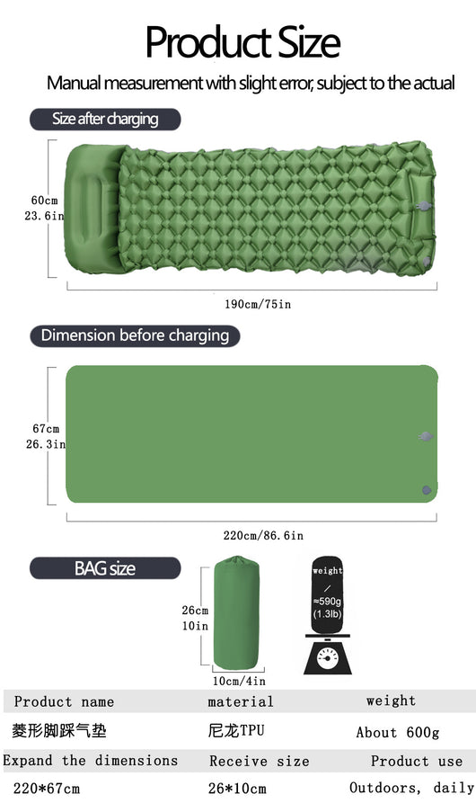Colchón Inflable TPU Diamante para Exteriores - Image 12