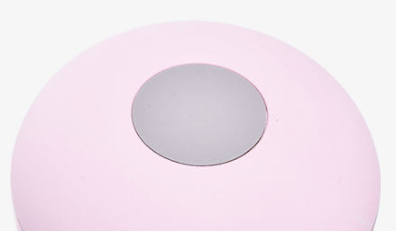 Cute pink rabbit desktop mini USB humidifier with a silver band, featuring a compact egg shape and bunny ears. - Image 6