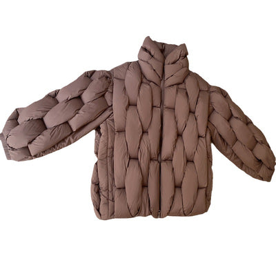 Chaqueta Acolchada de Algodón Tejido Torsionado Talla Grande - Image 5