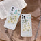 Funda Transparente para Celular con Flores Secas y Adhesivo de Gel Suave