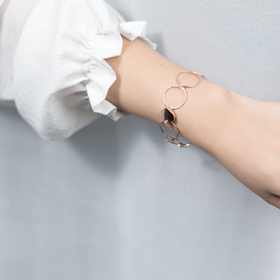 Pulsera Anillo de Corazón 2 en 1 para Mujer