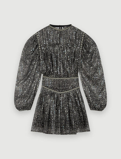 Vestido Largo de Manga Larga con Lentejuelas y Bordado Industrial para Mujer - Image 12