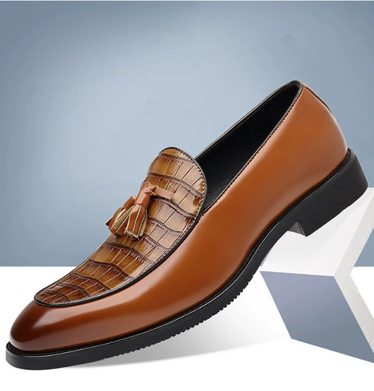 Zapatos de Cuero Estilo Británico Punta Fina Slip-On para Hombre - Image 10