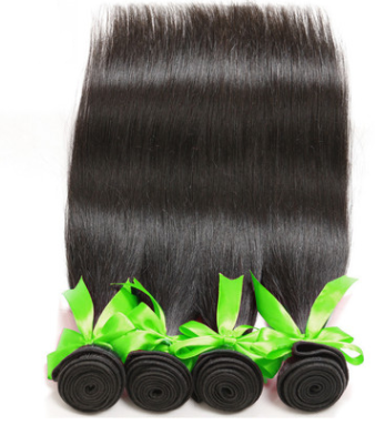 Peluca de Cabello Real Liso Brasileño Color Natural - Estilo Cortina - Image 3