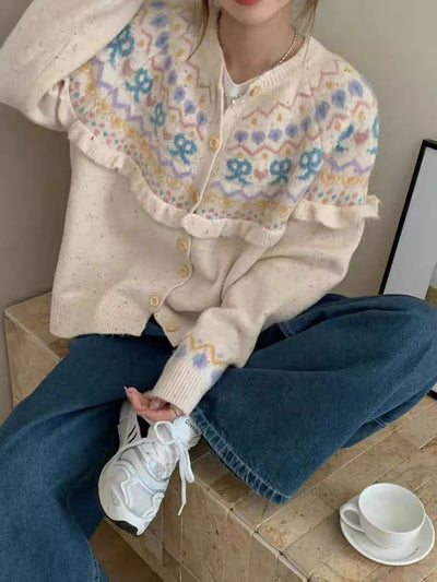 Cardigan Tejido con Moño - Diseño Retro Holgado para Otoño e Invierno - Image 11