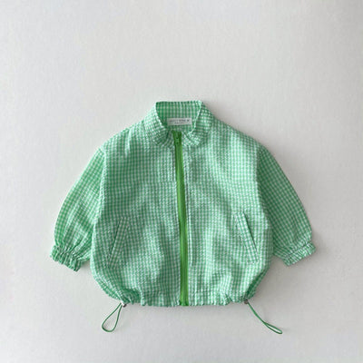 Chaqueta Ligera de Protección Solar con Cuadros para Niños