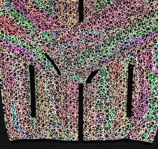 Chaqueta Reflectante Multicolor Caótica - Image 7