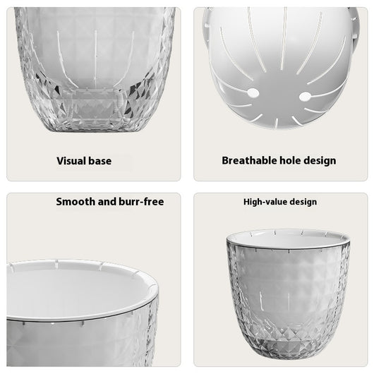 Maceta Transparente Autorregante con Diseño Floral - Image 15