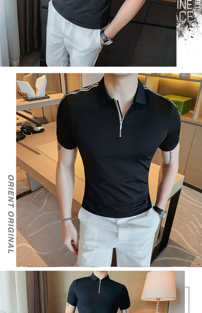 Polo Slim Fit con Cierre de Cremallera para Hombre - Image 15