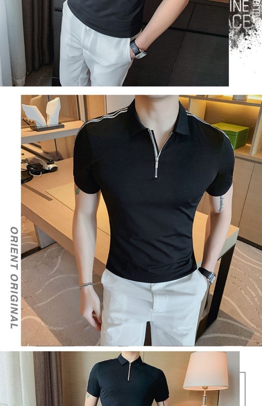 Polo Slim Fit con Cierre de Cremallera para Hombre - Image 15