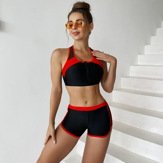 Bikini de Dos Tonos con Costuras Contrastantes - Image 4