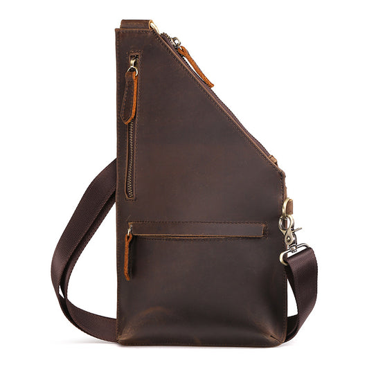 Bolsa de Pecho Bandolera Cuero Crazy Horse para Hombre - Image 3