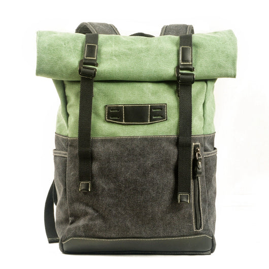 Mochila de Viaje Retro Británica Gran Capacidad Lona Resistente - Image 4