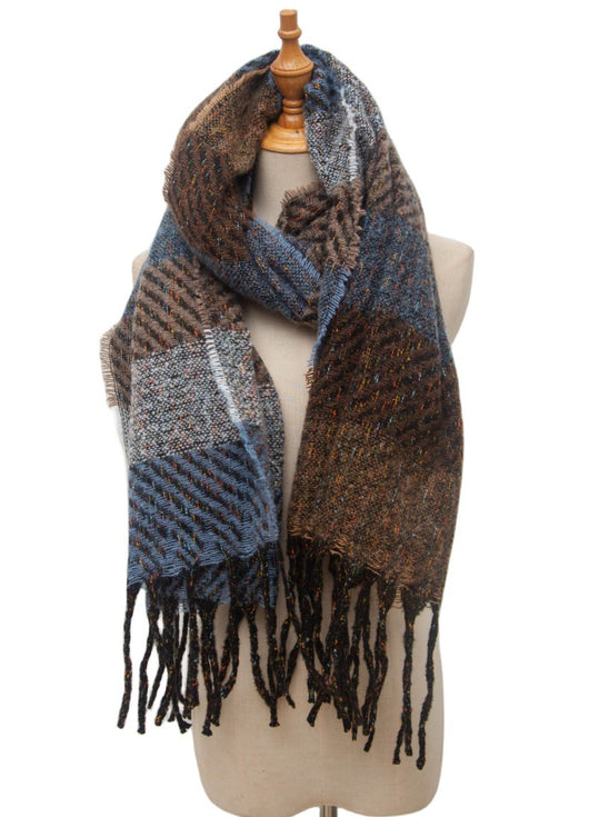 Bufanda Unisex a Rayas con Borlas - Cuello Cálido Europeo y Americano - Image 28