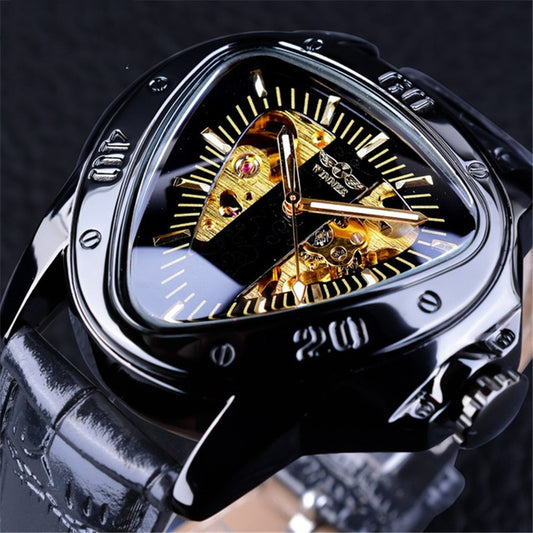 Reloj Mecánico Automático Hombre Diseño Triangular Hueco Esfera Grande