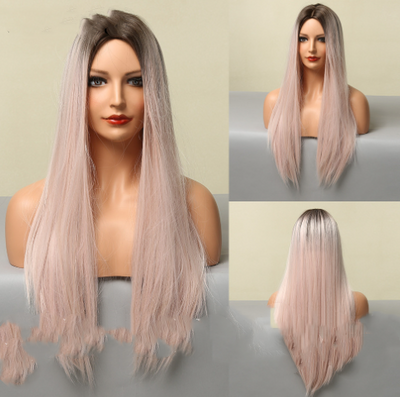 Peluca de Cabello Liso Degradado Resistente al Calor - Largo Medio - Image 10
